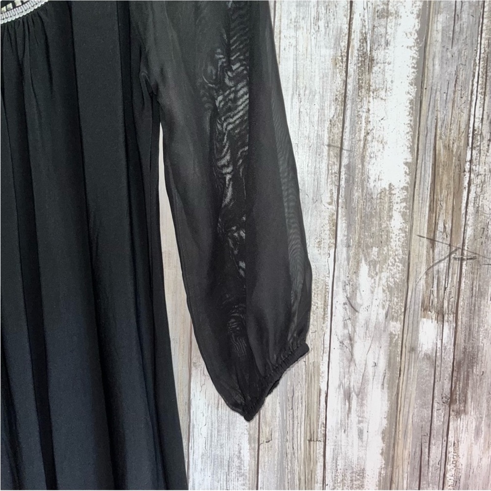 White House Black Market Black Embellished Neck Dress - Picture 2 of 5